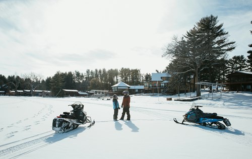 Snowmobile in Maine